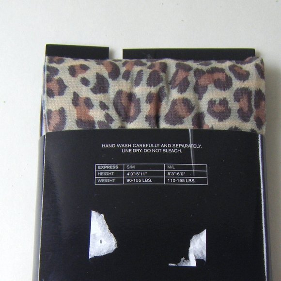 Express Leopard Print Ankle Tights Leggings S/M - Picture 4 of 5